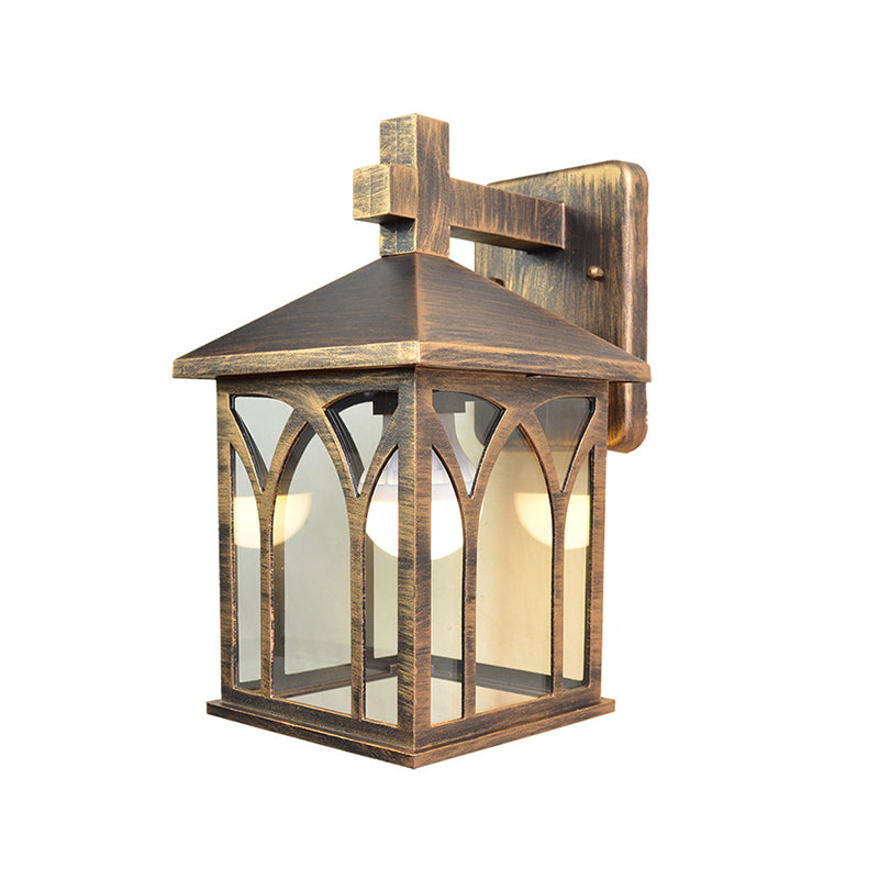 Moderne Aluminium -Wandleuchte Geometrieform 1 Lichtwandleuchten mit Glas für draußen