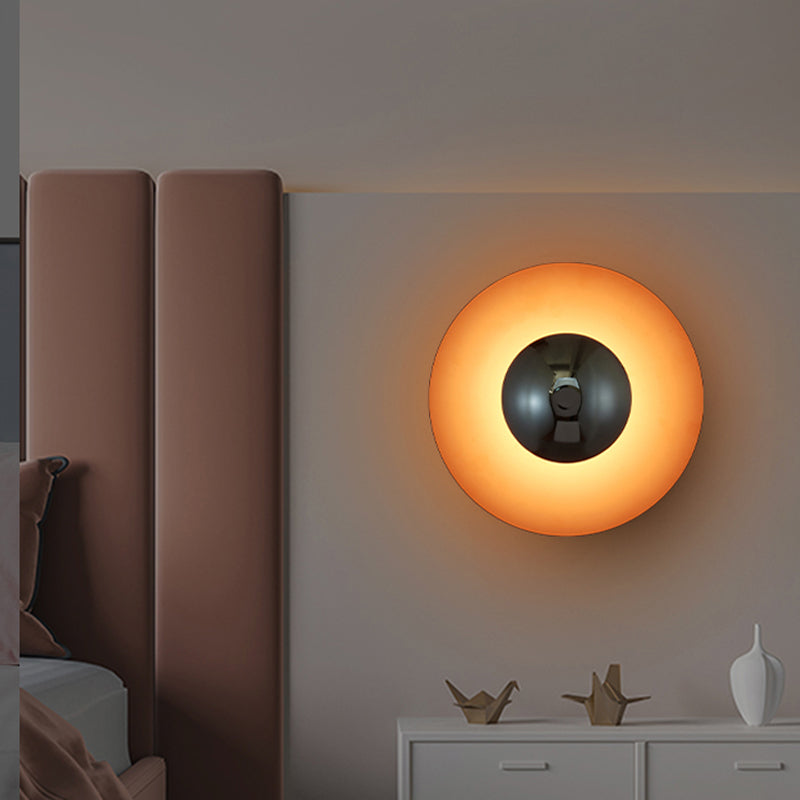 Moderne Metallwand hell hell bunte runde 12 "Breite Wandleuchten für Wohnzimmer