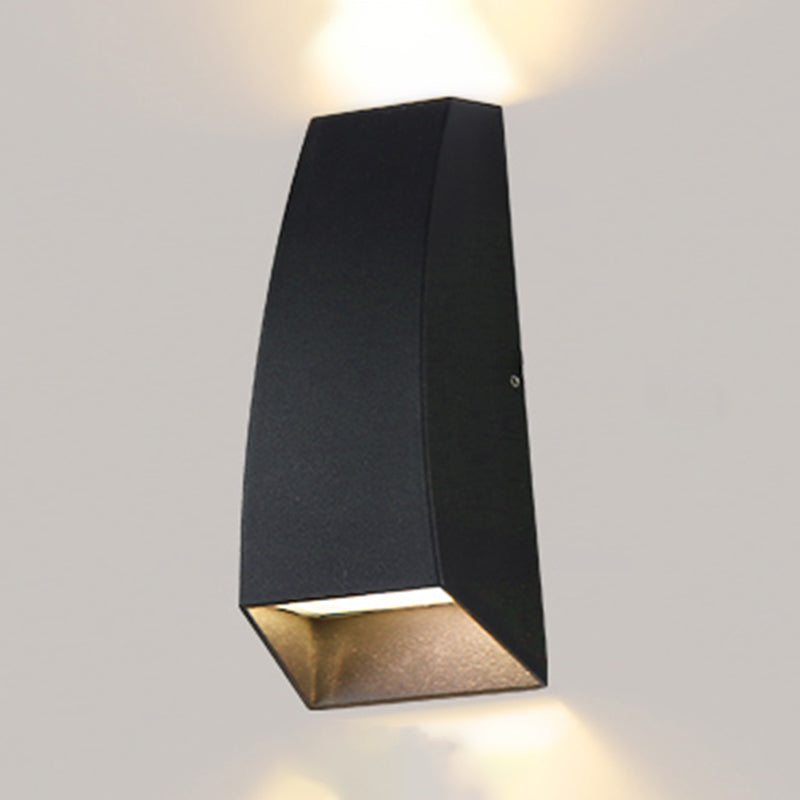 Zeitgenössische schwarze Wandleuchte geometrische Wandscheibe mit Aluminium für draußen