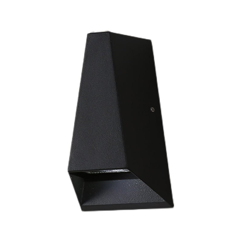 Zeitgenössische schwarze Wandleuchte geometrische Wandscheibe mit Aluminium für draußen