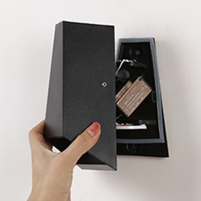 Zeitgenössische schwarze Wandleuchte geometrische Wandscheibe mit Aluminium für draußen