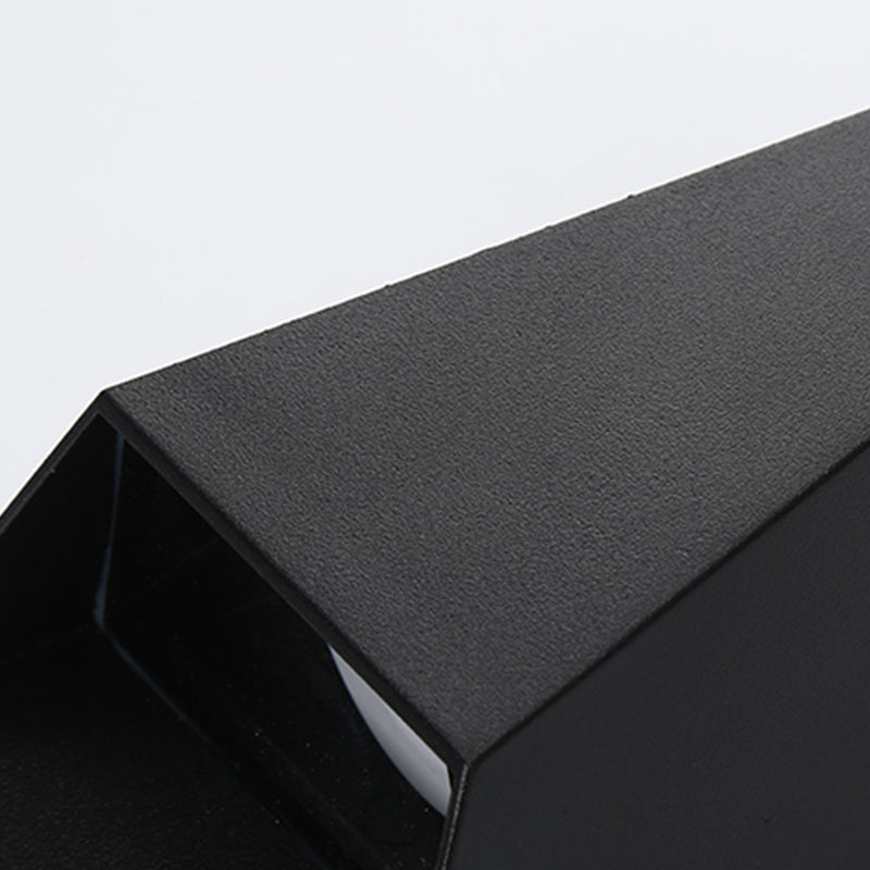 Zeitgenössische schwarze Wandleuchte geometrische Wandscheibe mit Aluminium für draußen