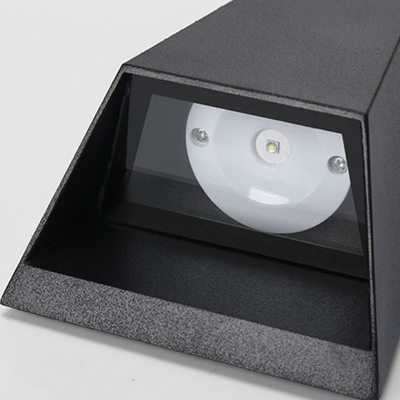 Zeitgenössische schwarze Wandleuchte geometrische Wandscheibe mit Aluminium für draußen