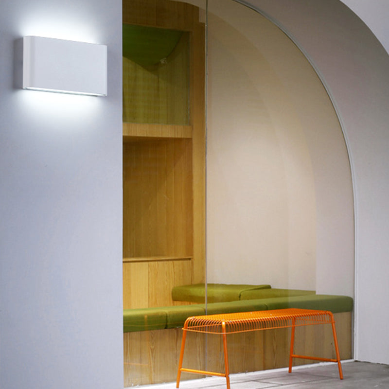 Zeitgenössische schwarze Wandleuchte geometrische Wandscheibe mit Aluminium für draußen