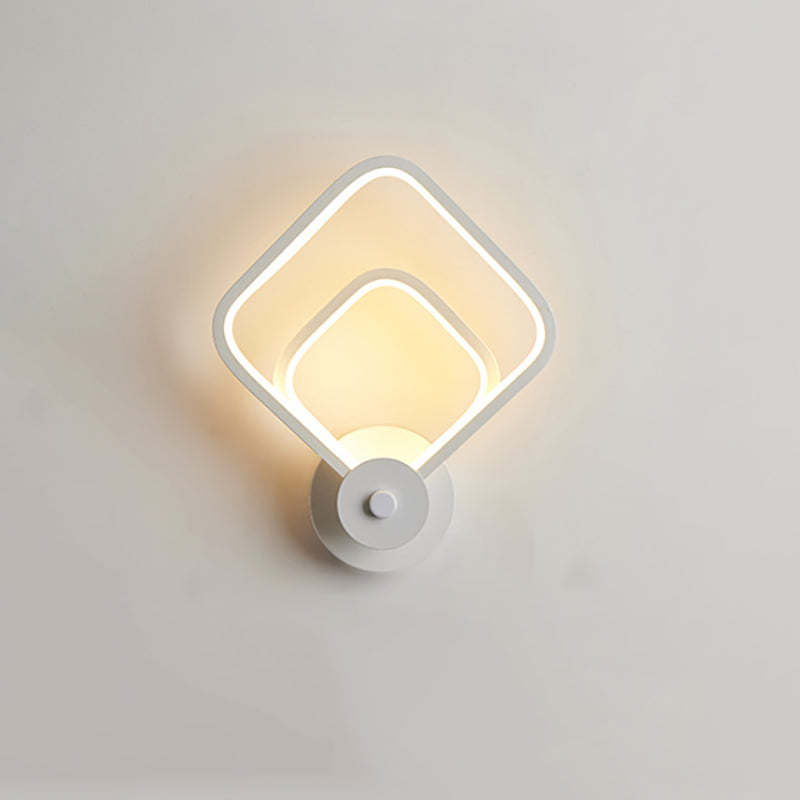 Lumo da parete contemporanea a forma geometrica Pronzo della parete a LED con metallo per camera da letto