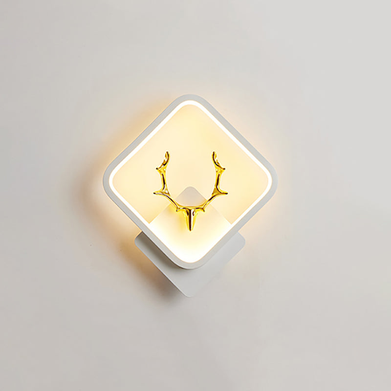 Lumo da parete contemporanea a forma geometrica Pronzo della parete a LED con metallo per camera da letto