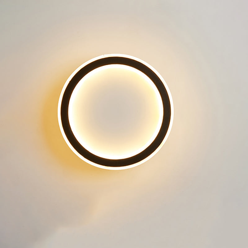 Lumo da parete contemporanea a forma geometrica Pronzo della parete a LED con metallo per camera da letto