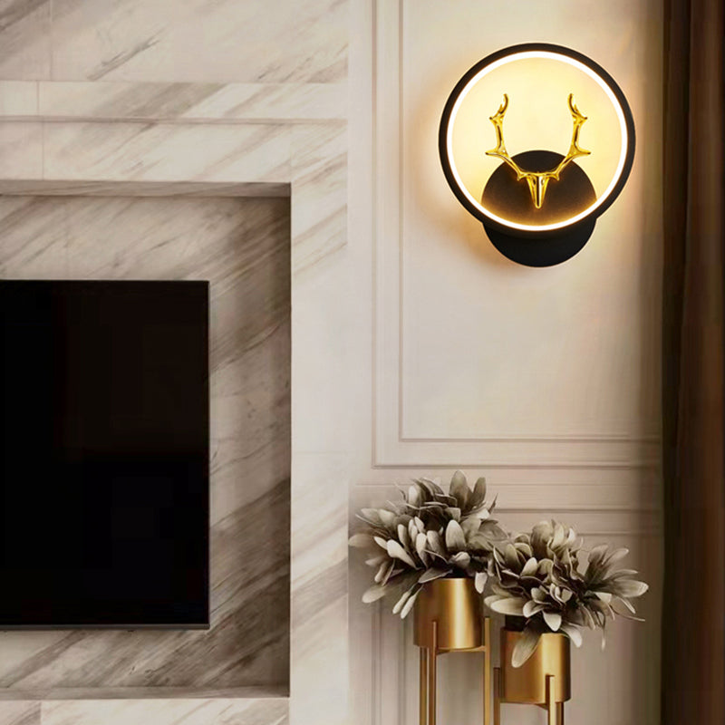 Lumo da parete contemporanea a forma geometrica Pronzo della parete a LED con metallo per camera da letto