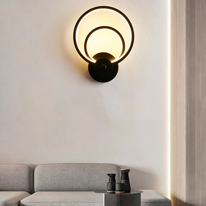 Lumo da parete contemporanea a forma geometrica Pronzo della parete a LED con metallo per camera da letto