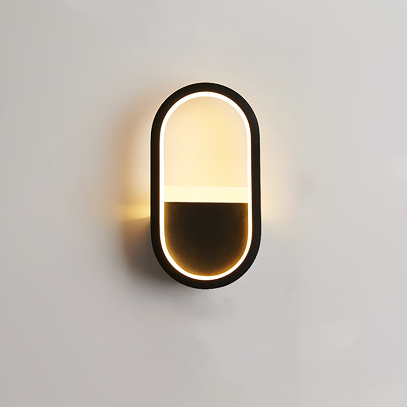 Lumo da parete contemporanea a forma geometrica Pronzo della parete a LED con metallo per camera da letto