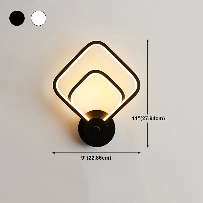 Lumo da parete contemporanea a forma geometrica Pronzo della parete a LED con metallo per camera da letto