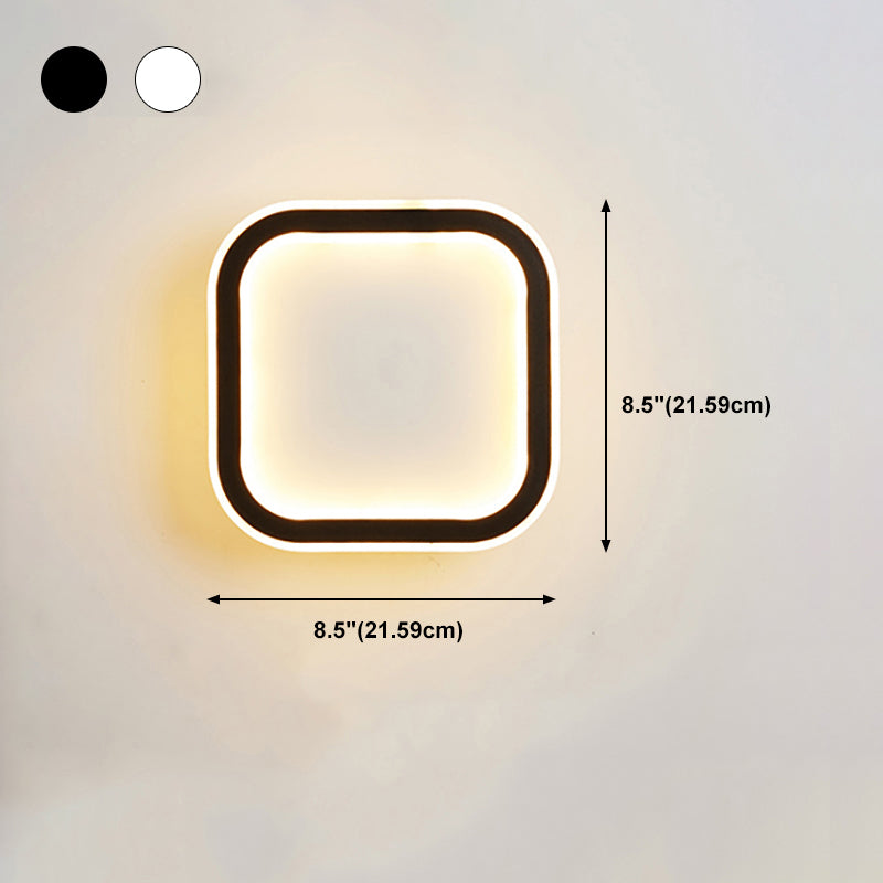 Lumo da parete contemporanea a forma geometrica Pronzo della parete a LED con metallo per camera da letto