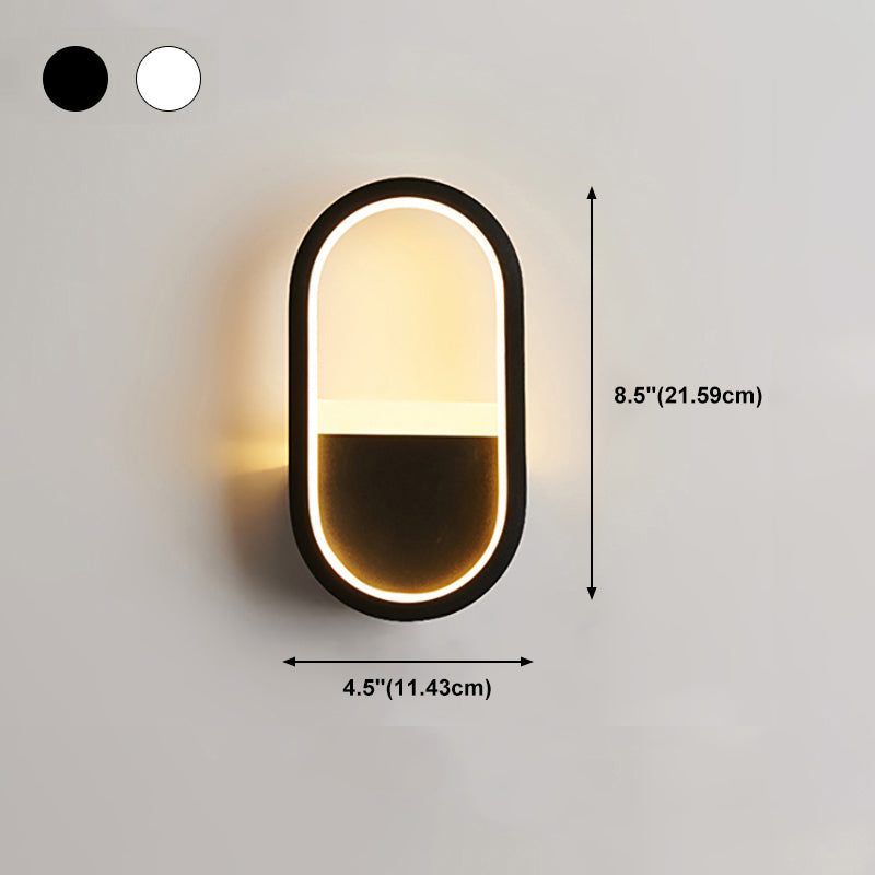 Lumo da parete contemporanea a forma geometrica Pronzo della parete a LED con metallo per camera da letto