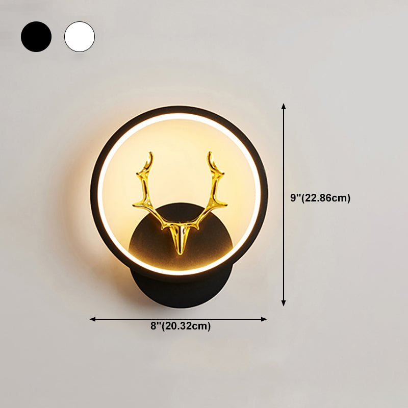 Lumo da parete contemporanea a forma geometrica Pronzo della parete a LED con metallo per camera da letto