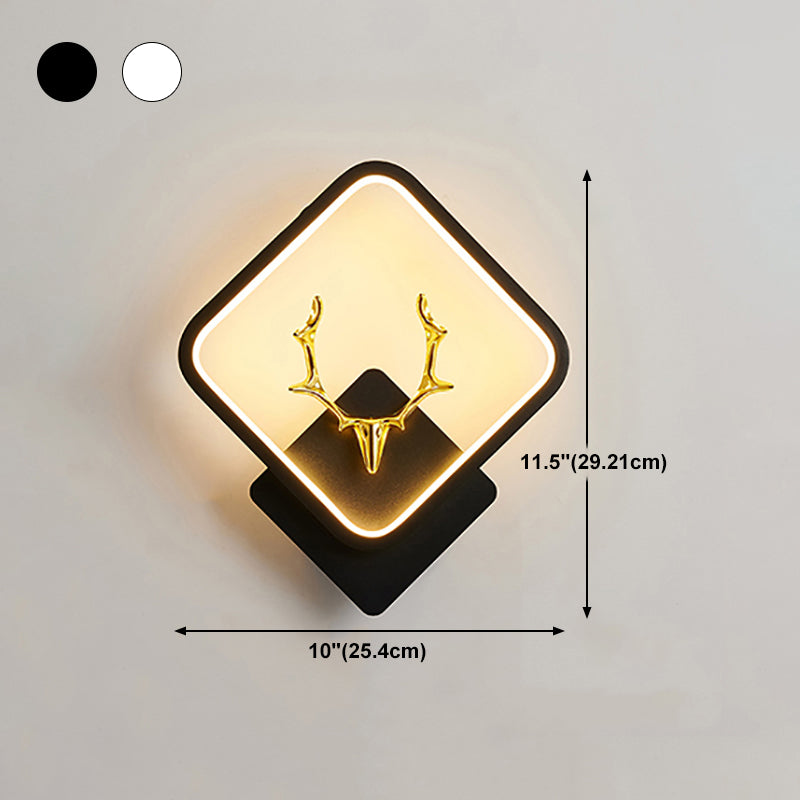 Lumo da parete contemporanea a forma geometrica Pronzo della parete a LED con metallo per camera da letto