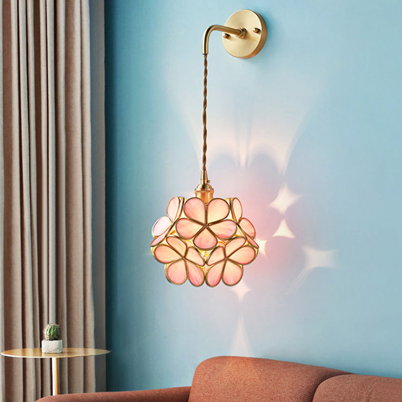 Nordische Wandhalterung Lampe moderne Glasschatten Wandleuchte für Wohnzimmer Schlafzimmer