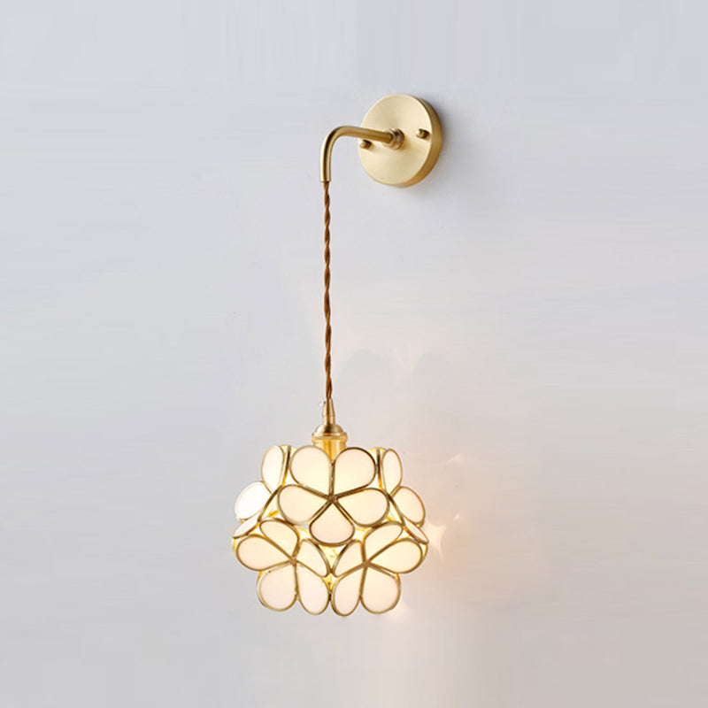 Nordische Wandhalterung Lampe moderne Glasschatten Wandleuchte für Wohnzimmer Schlafzimmer