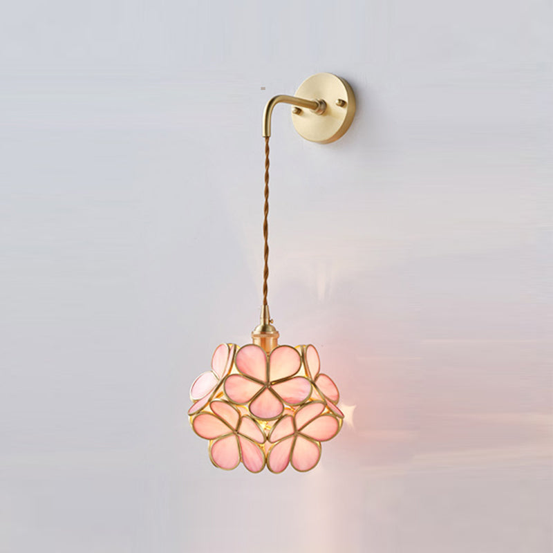 Nordische Wandhalterung Lampe moderne Glasschatten Wandleuchte für Wohnzimmer Schlafzimmer