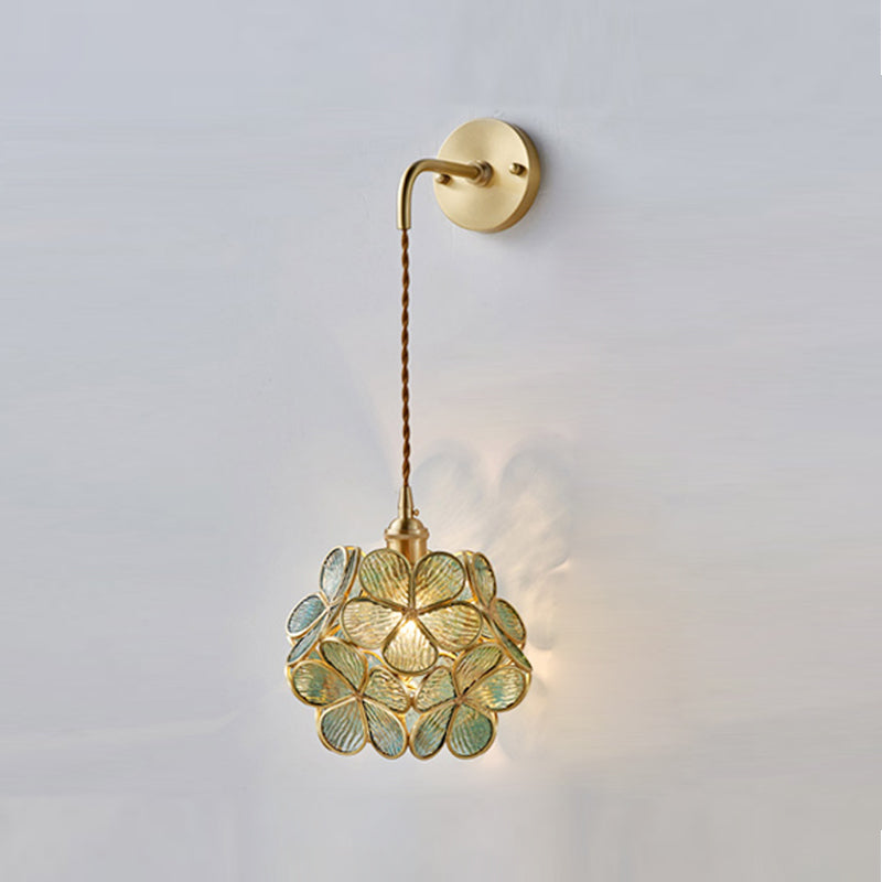 Nordische Wandhalterung Lampe moderne Glasschatten Wandleuchte für Wohnzimmer Schlafzimmer