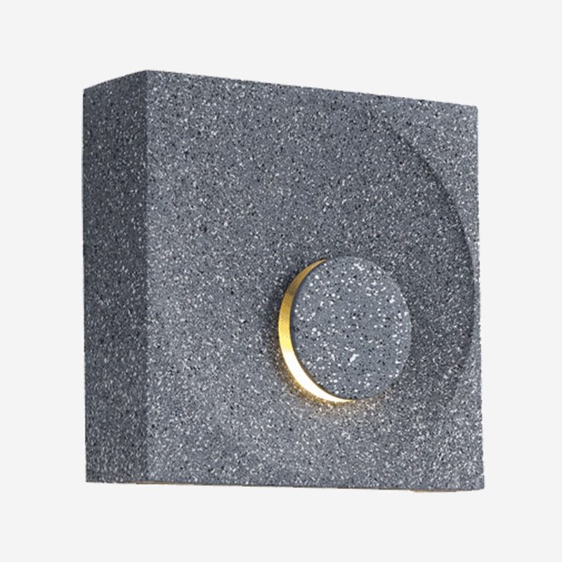 Modern Style Cement Wall Sconce Square Shape Wall Light for Living Room