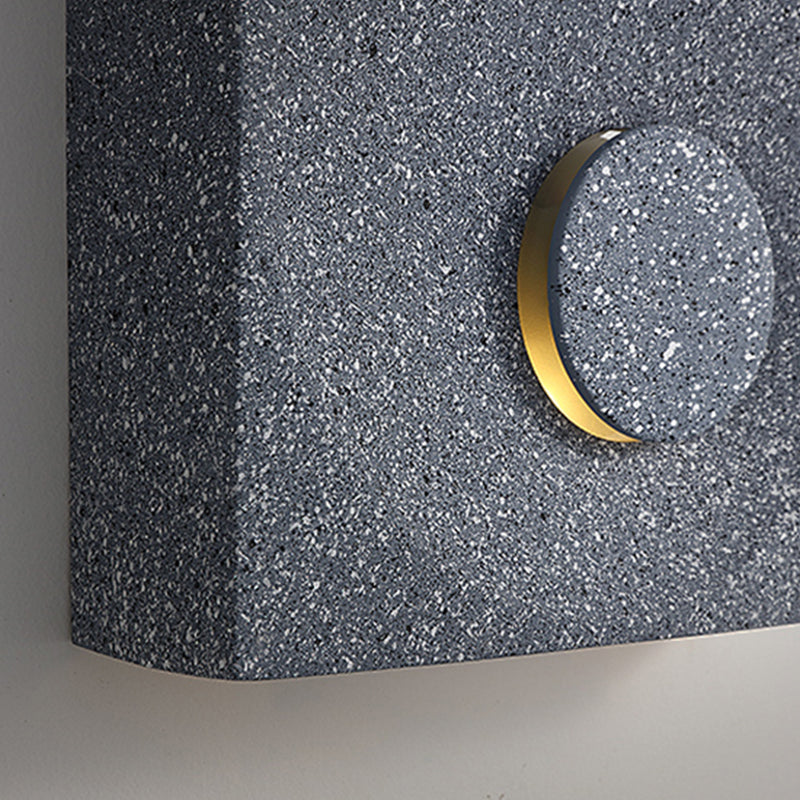 Modern Style Cement Wall Sconce Square Shape Wall Light for Living Room
