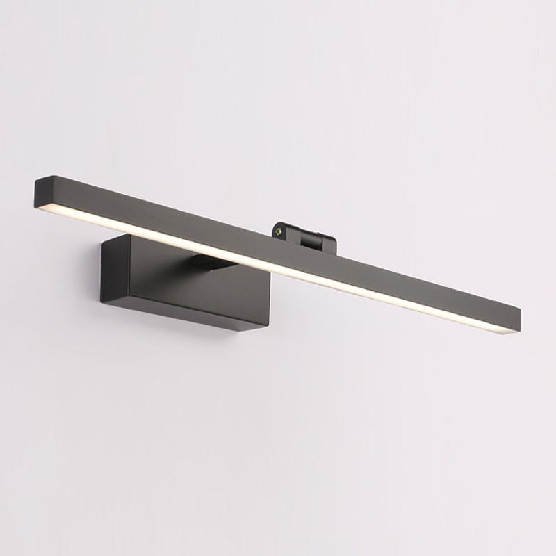 Minimalistische gerade Spiegelbeleuchtung Metall LED Badezimmer Leuchte Leuchte