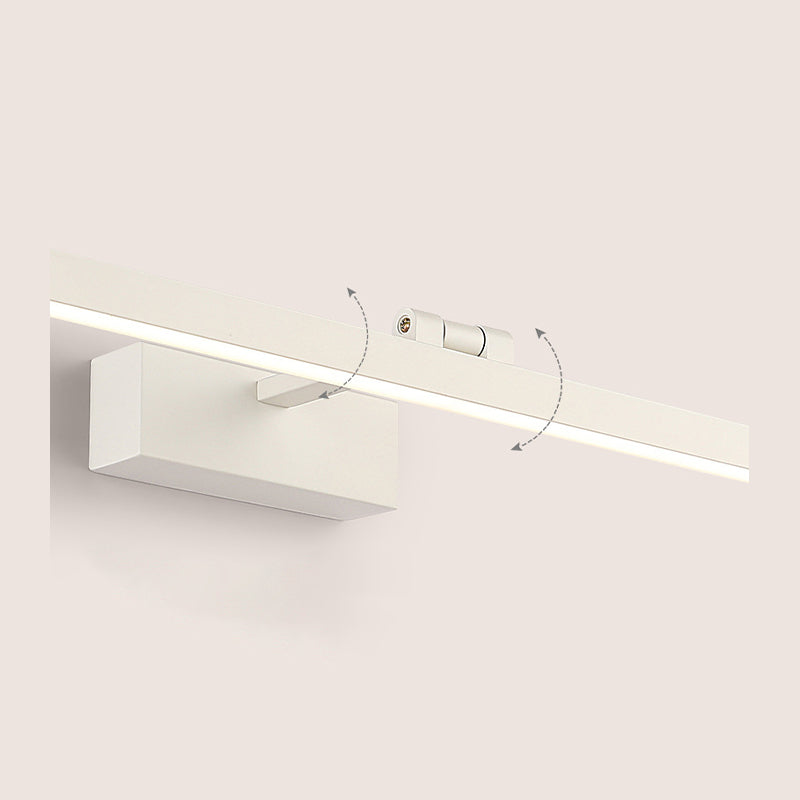 Minimalistische gerade Spiegelbeleuchtung Metall LED Badezimmer Leuchte Leuchte