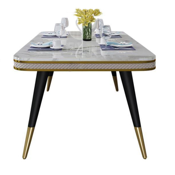 Traditional Luxury Dining Table Rectangle 4 Legs Dining Table for Living Room