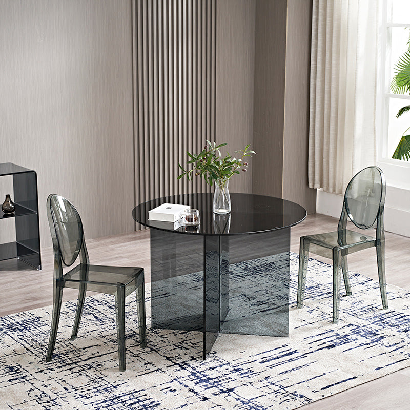 Modern Style Dinner Room Table Glass Dining Table for Home Use