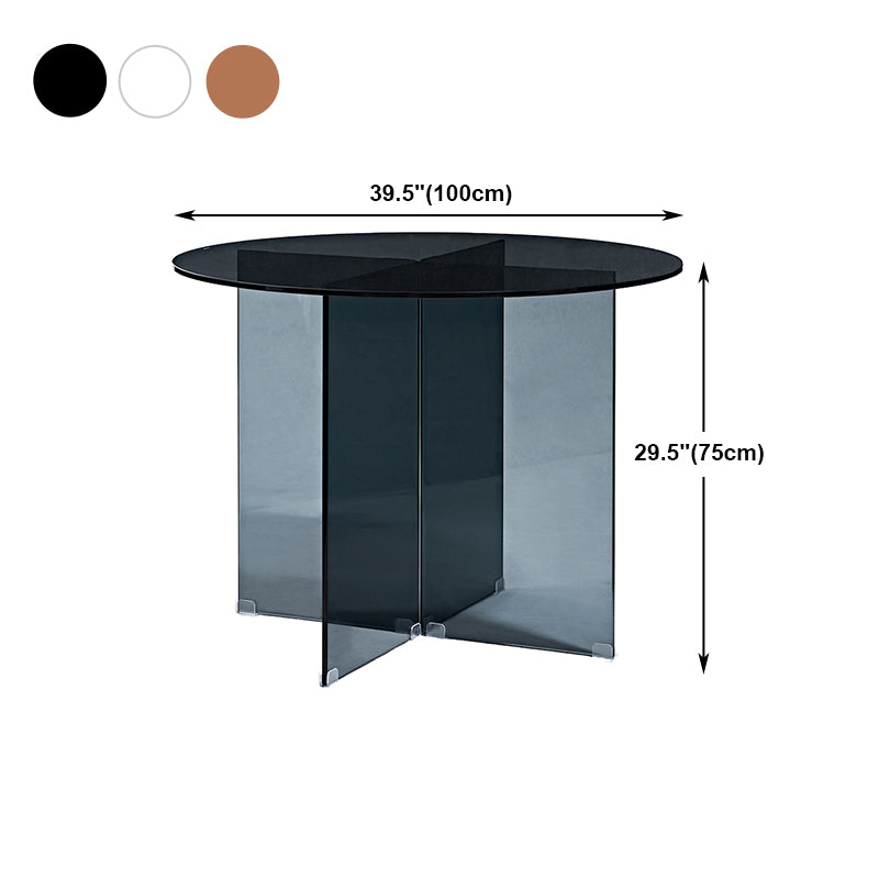 Modern Style Dinner Room Table Glass Dining Table for Home Use