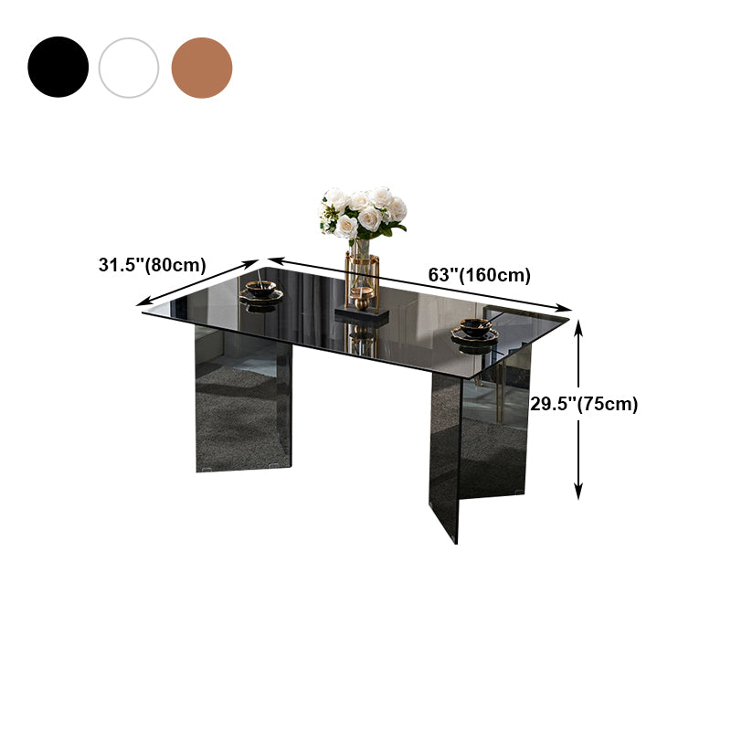 Modern Style Dinner Room Table Glass Dining Table for Home Use