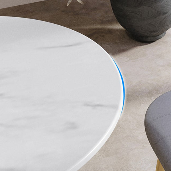 Traditional Luxury Stone Furniture Oval 4 Legs Dining Site Table for Home