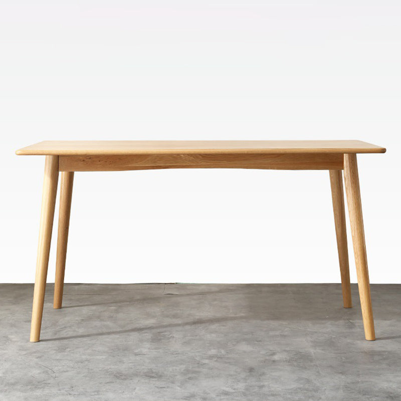 Mesa de comedor rectangular moderna de madera maciza con 4 patas para uso doméstico