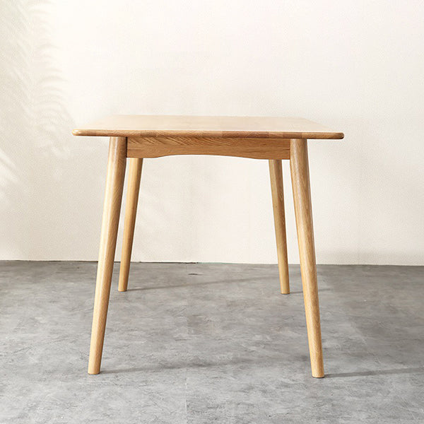 Mesa de comedor rectangular moderna de madera maciza con 4 patas para uso doméstico