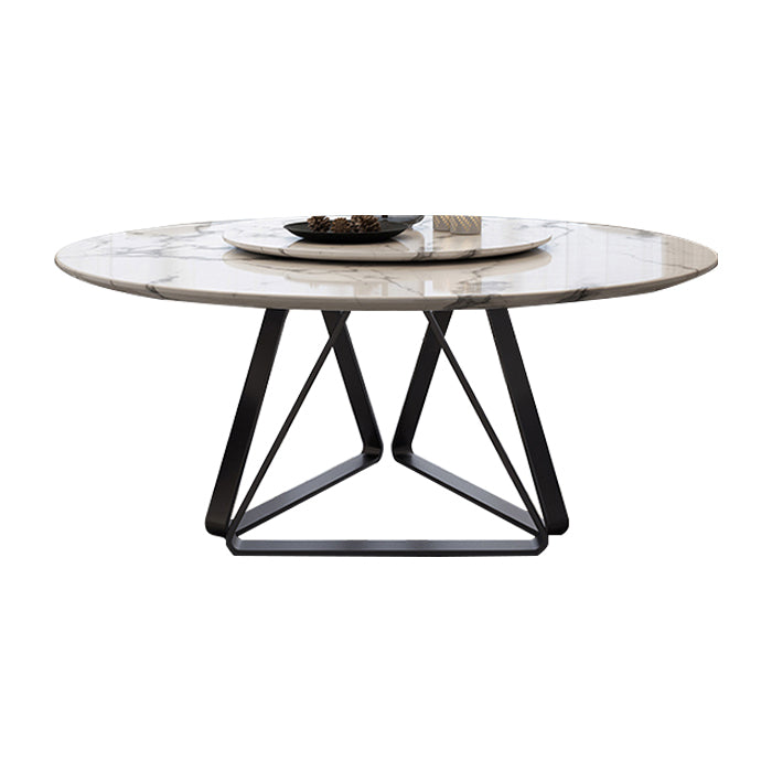 Marble Dining Table Traditional Luxury Round Dining Site Table with Turntable