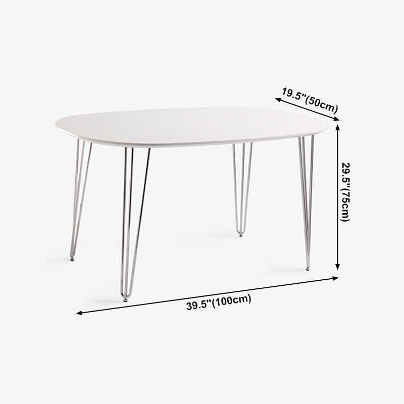 Sintered Stone Modern White Table for Restaurant Oval Dining Table with 4 Legs
