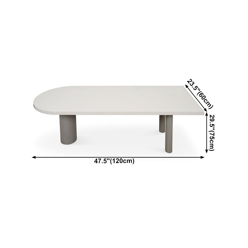 Mesa de comedor contemporánea de madera sólida Mesa de forma de madera de pino para la cocina