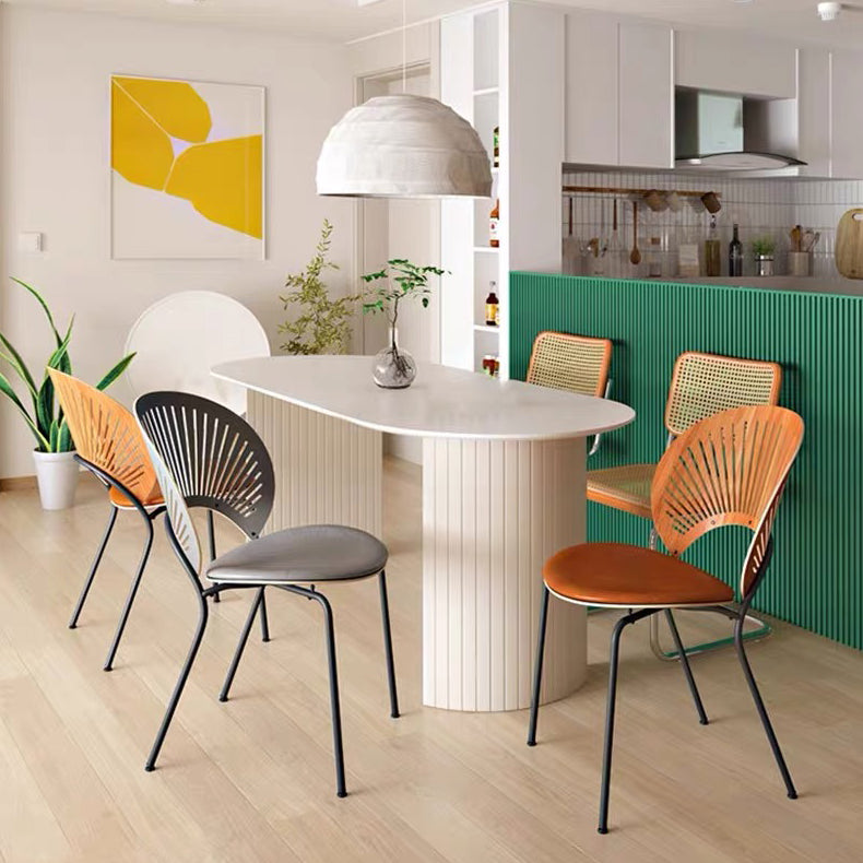 Contemporary Solid Wood Standard Dining Table White Standard Dining Table for Kitchen