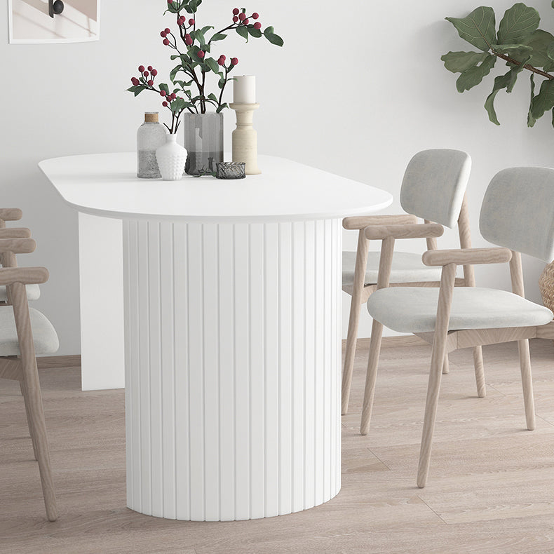 Contemporary Solid Wood Standard Dining Table White Standard Dining Table for Kitchen