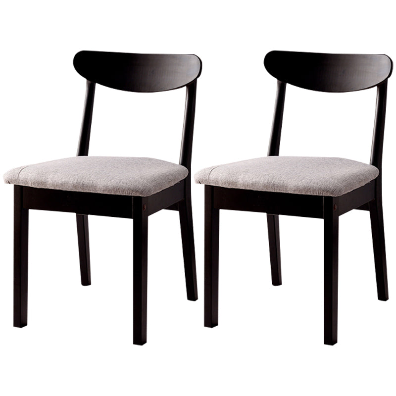 Chaise d'appoint scandinave à dossier ouvert en bois d'hévéa, chaise de salle à manger en bois naturel