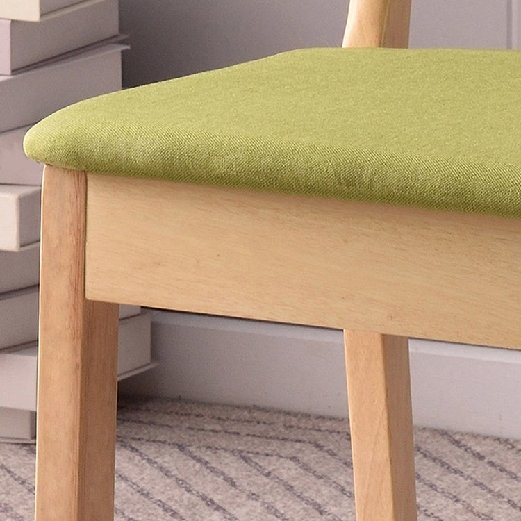 Chaise d'appoint scandinave à dossier ouvert en bois d'hévéa, chaise de salle à manger en bois naturel