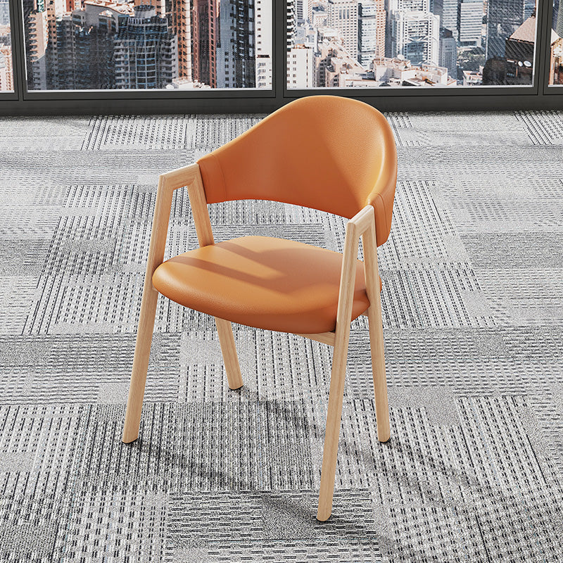 Chaise de salle à manger tapissée au fini mat de chaise à dossier ouvert de cuisine contemporaine