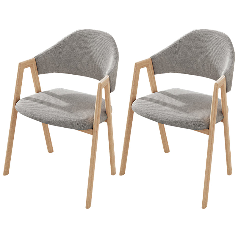 Chaise de salle à manger tapissée au fini mat de chaise à dossier ouvert de cuisine contemporaine