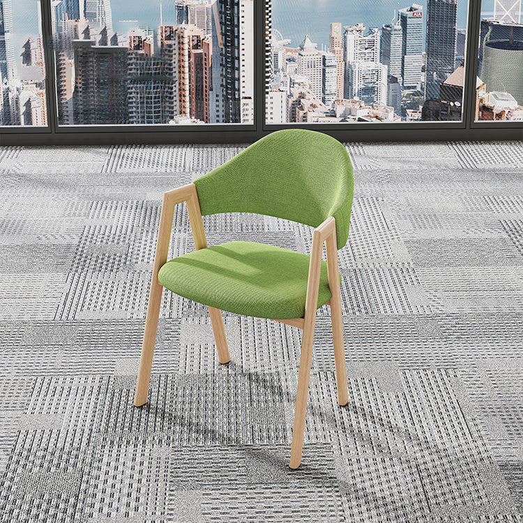 Chaise de salle à manger tapissée au fini mat de chaise à dossier ouvert de cuisine contemporaine