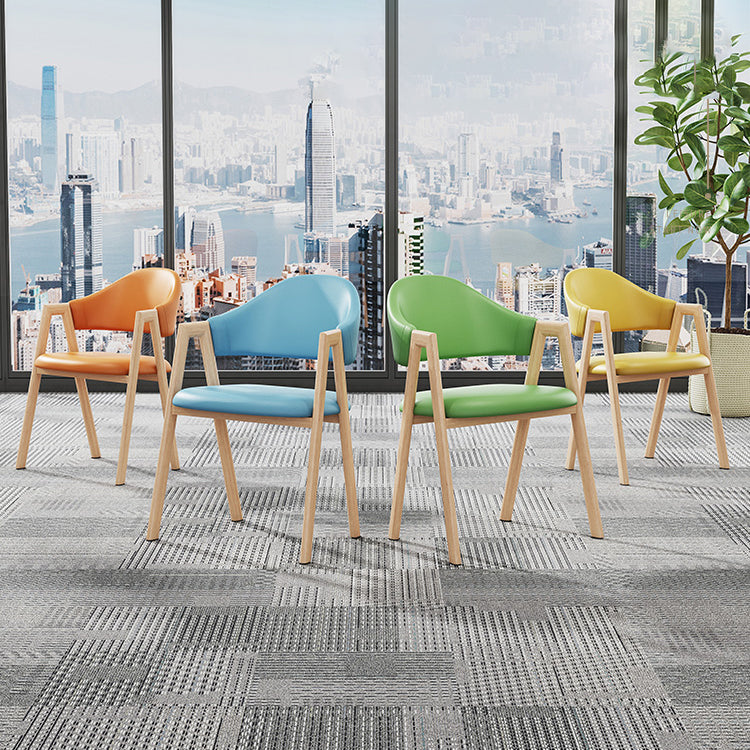 Chaise de salle à manger tapissée au fini mat de chaise à dossier ouvert de cuisine contemporaine