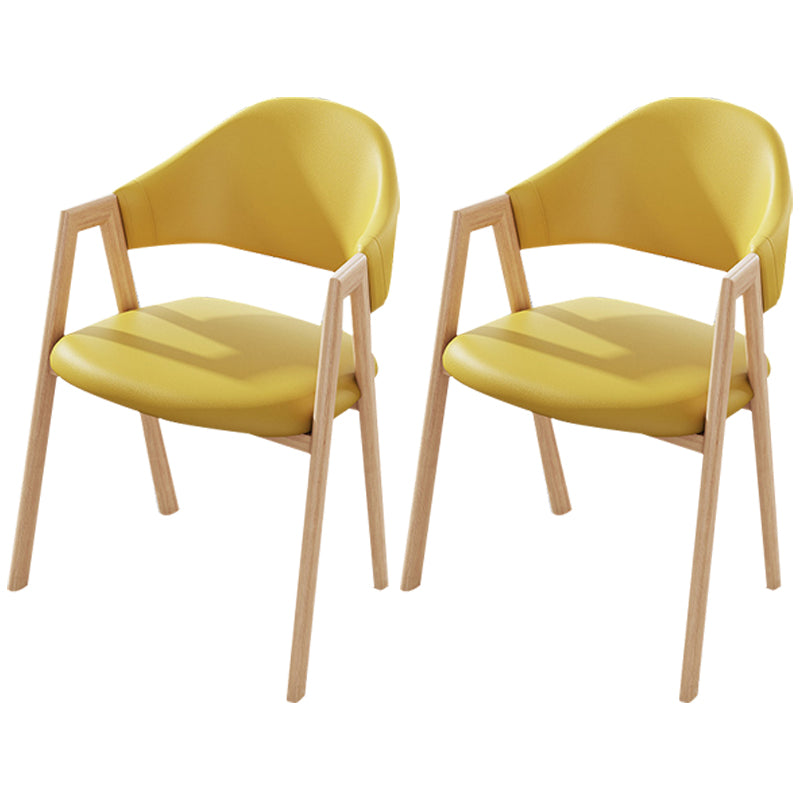 Chaise de salle à manger tapissée au fini mat de chaise à dossier ouvert de cuisine contemporaine