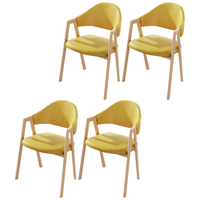 Chaise de salle à manger tapissée au fini mat de chaise à dossier ouvert de cuisine contemporaine
