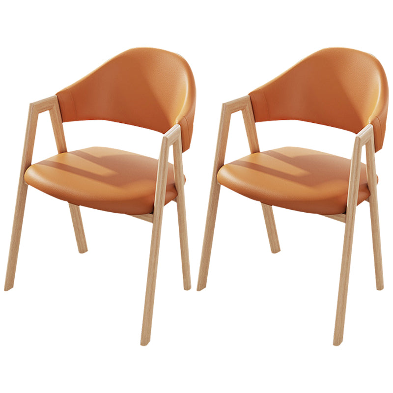 Chaise de salle à manger tapissée au fini mat de chaise à dossier ouvert de cuisine contemporaine