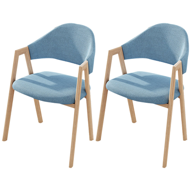 Chaise de salle à manger tapissée au fini mat de chaise à dossier ouvert de cuisine contemporaine
