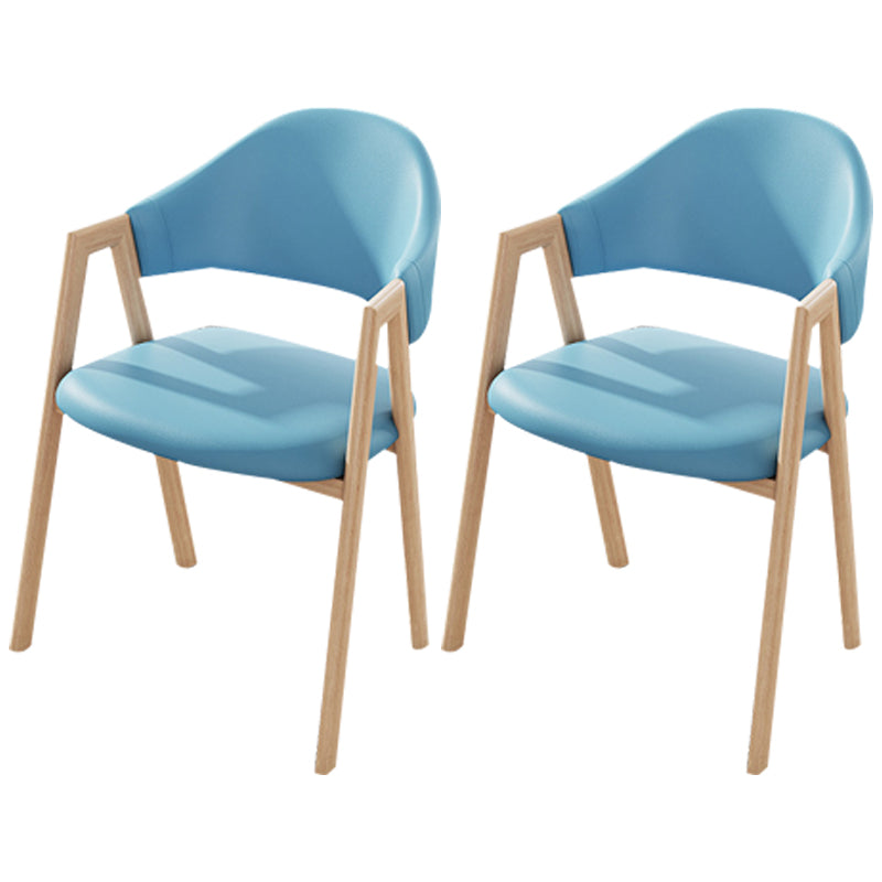 Chaise de salle à manger tapissée au fini mat de chaise à dossier ouvert de cuisine contemporaine